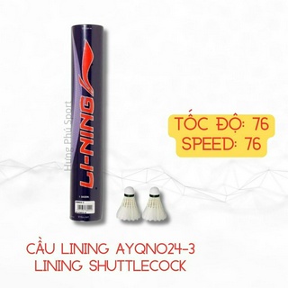 Hộp 12 quả cầu lông lining ayqn024-3 tốc độ 76