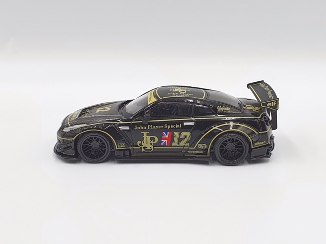 Xe Mô Hình LB*Works Nissan GT-R - JPS 1:64 MiniGT ( Đen )