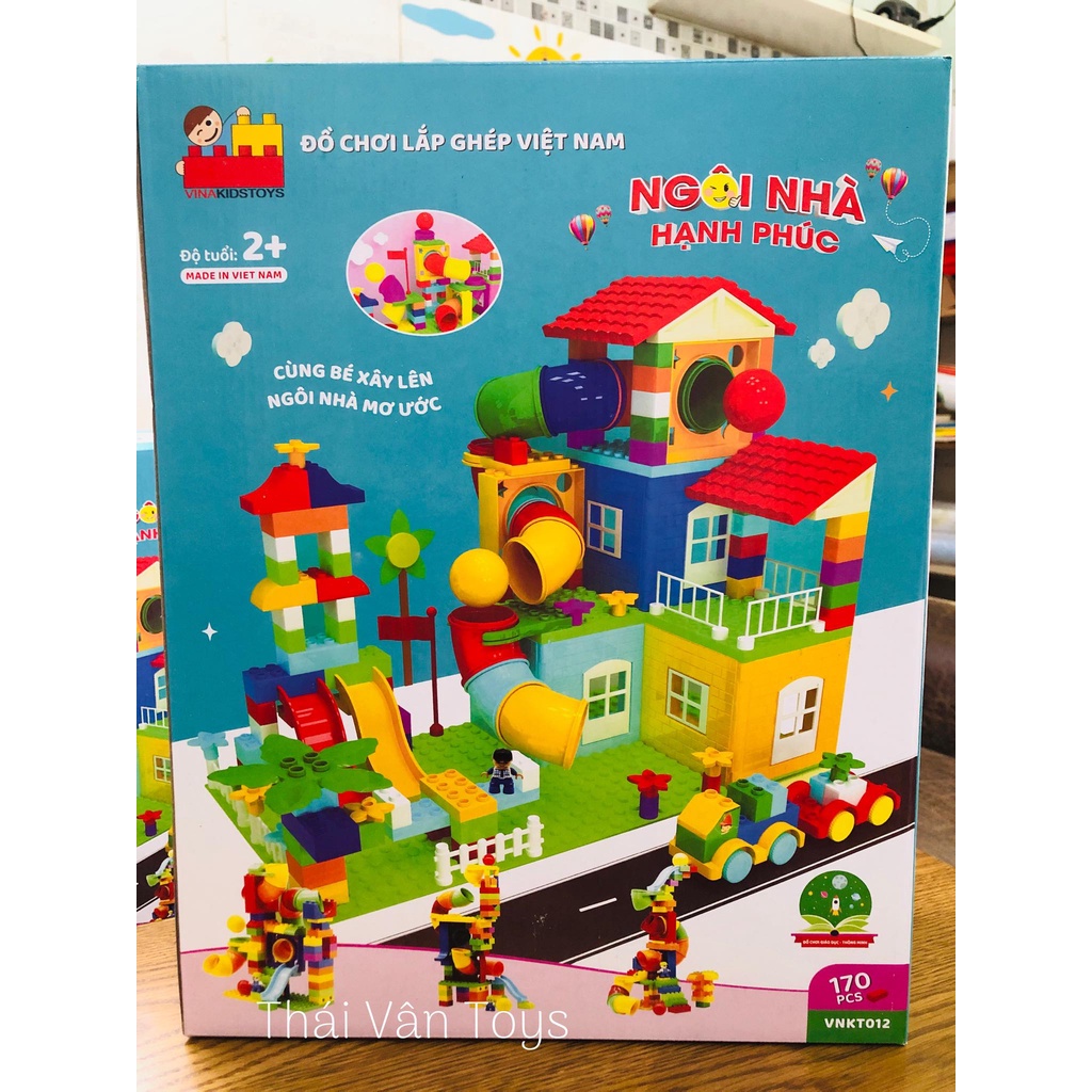 Đồ chơi Lego lắp ghép Ngôi nhà hạnh phúc - Đồ chơi nhựa ABS Việt Nam chất lượng an toàn
