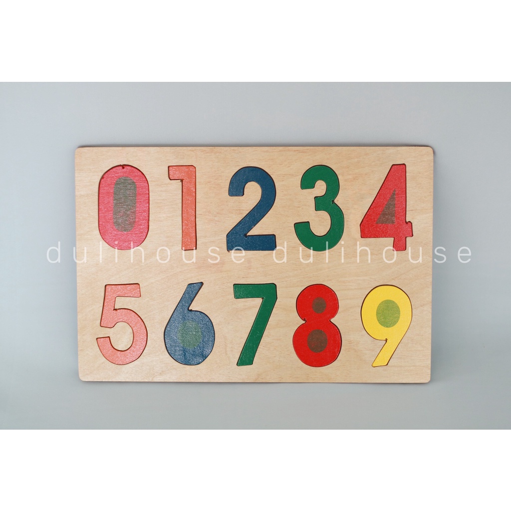 Đồ chơi Gỗ bảng ghép số từ 0 đến 9 - Giúp bé nhận biết các con số, màu sắc đơn giản trong quá trình học tập