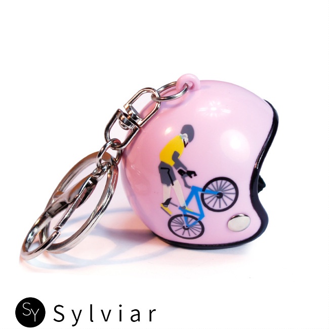 Fashion Motorcycle Helmets Keyring Cute Safety High Strength Helmet Car Keychain