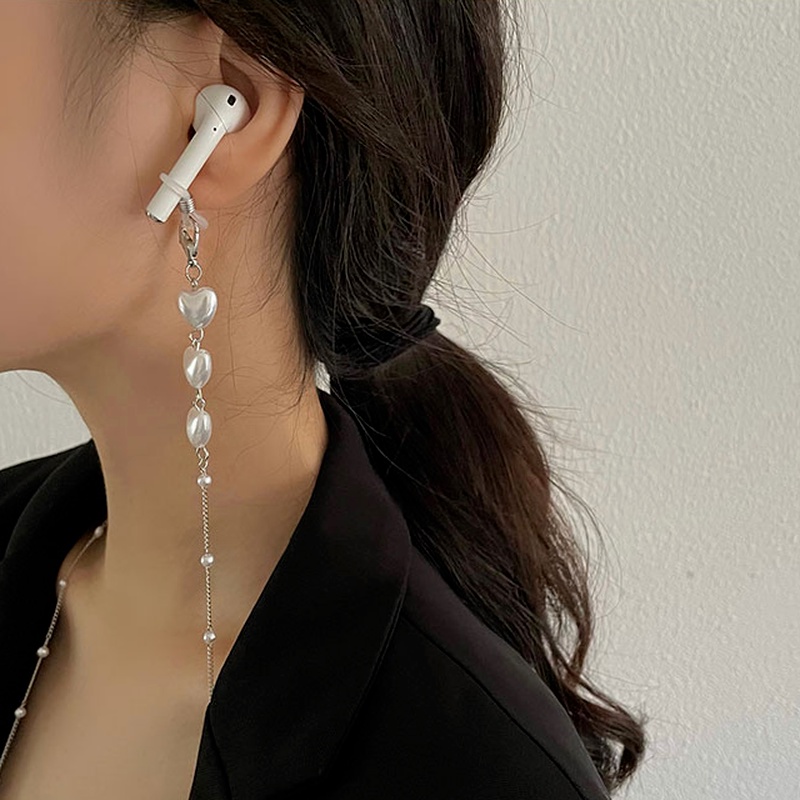 Dây đeo giữ kính mắt DIY đính hạt ngọc trai nhân tạo chống mất tiện lợi