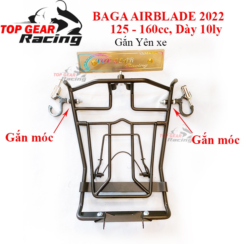 Baga  Air Blade 125-160 AB 2023 Đen Tĩnh Điện, Titan, Inox Gắn Yên