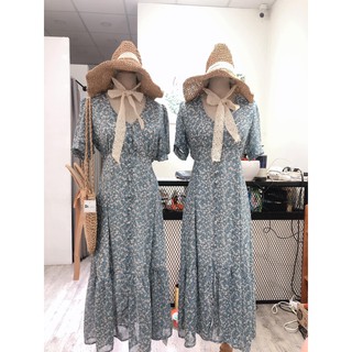 (ẢNH THẬT)VÁY MAXI HOA NHẸ NHÀNG HÀN QUỐC