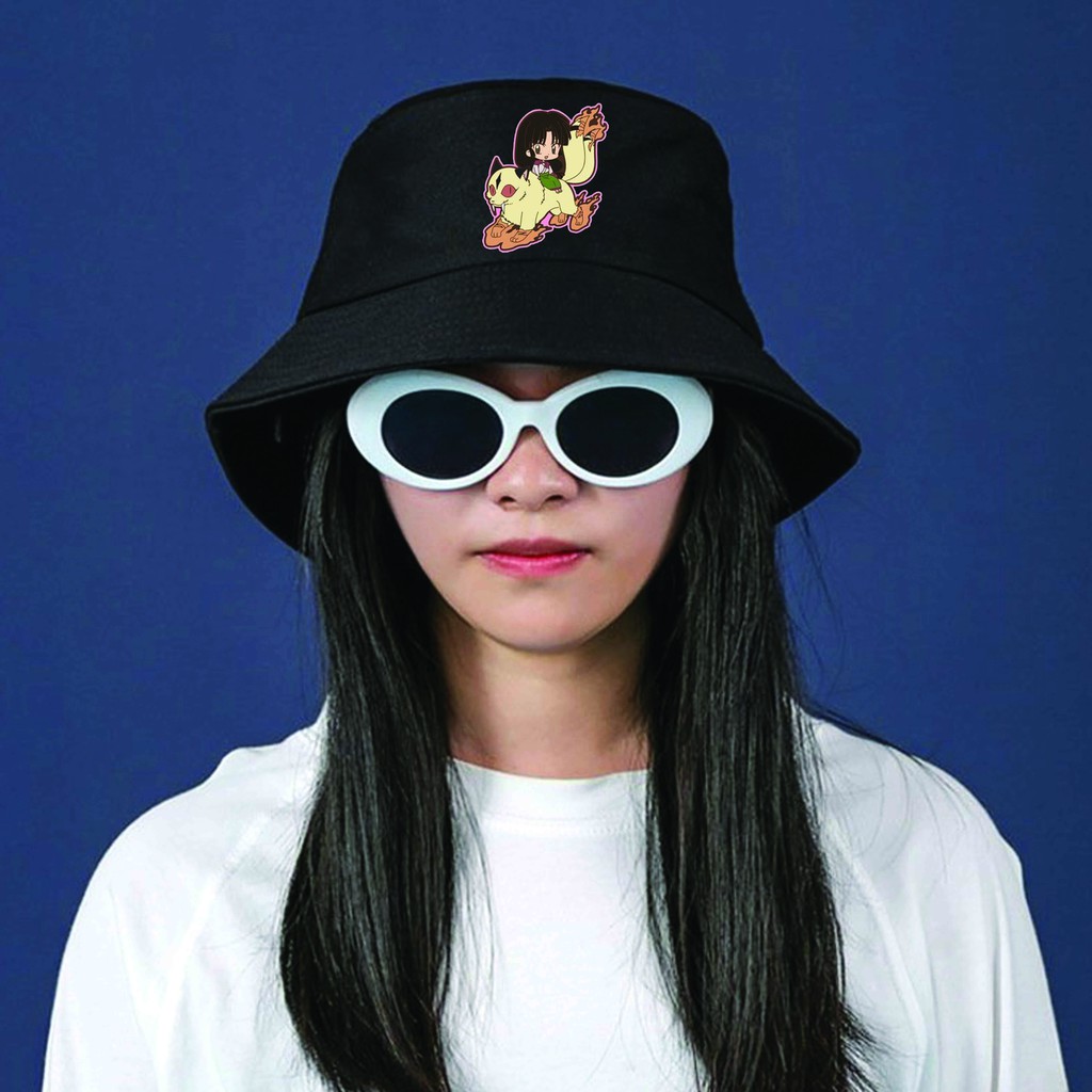 Mũ bucket in hình INUYASHA KHUYỂN DẠ XOA anime chibi xinh xắn thời trang nam nữ