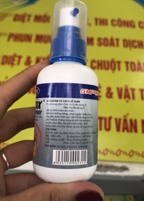 Thuốc diệt ve chó Hantox spray 100ml