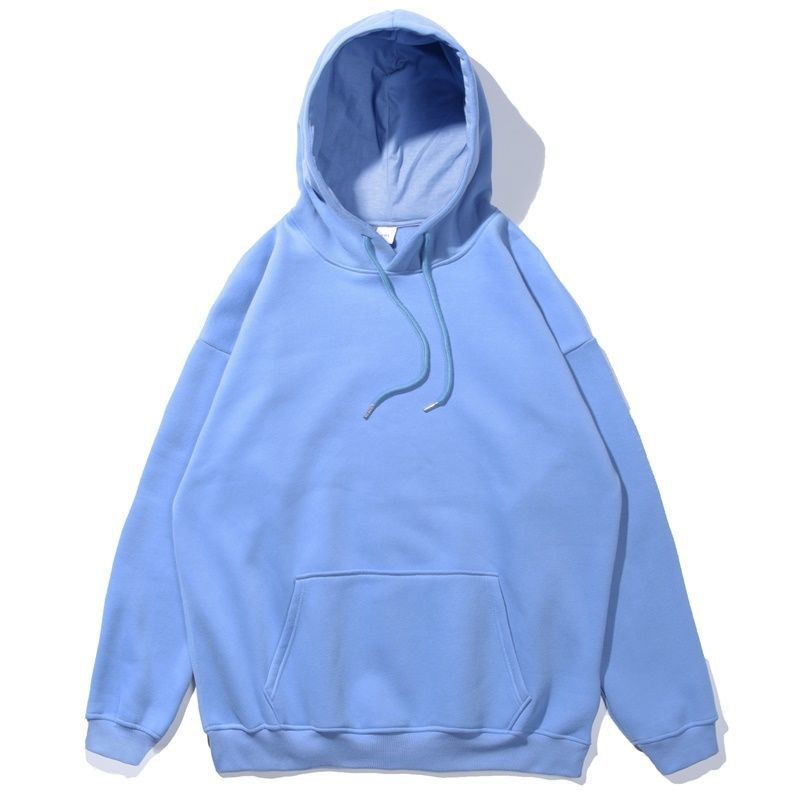 Áo Hoodie Basic Trơn Màu Xanh Biển Phong Cách Hàn Quốc Unisex Nam Nữ Thích Hợp Mặc Đi Chơi, Đi Học, Dạo Phố