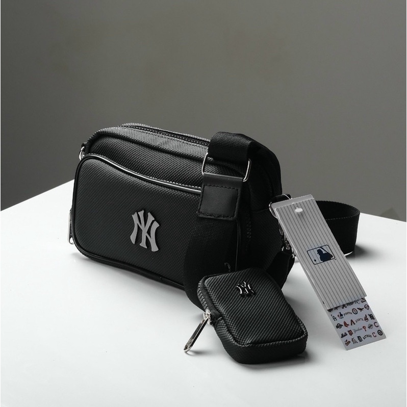 Túi Đeo Chéo MLB Siêu Phẩm Full Đen Đủ Tag