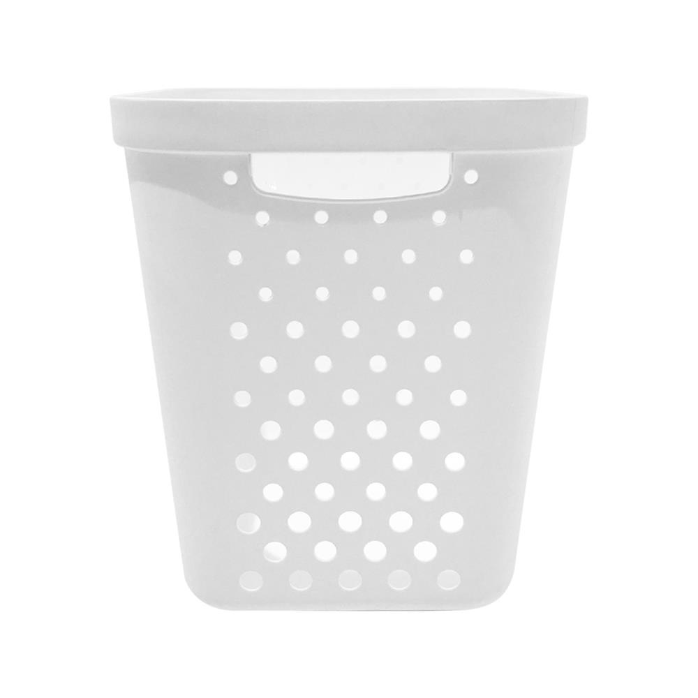 HomeBase STACKO Giỏ đựng đồ giặt bằng nhựa cỡ M thiết kế đơn giản Thái Lan W38xH42,5xD35 màu trắng
