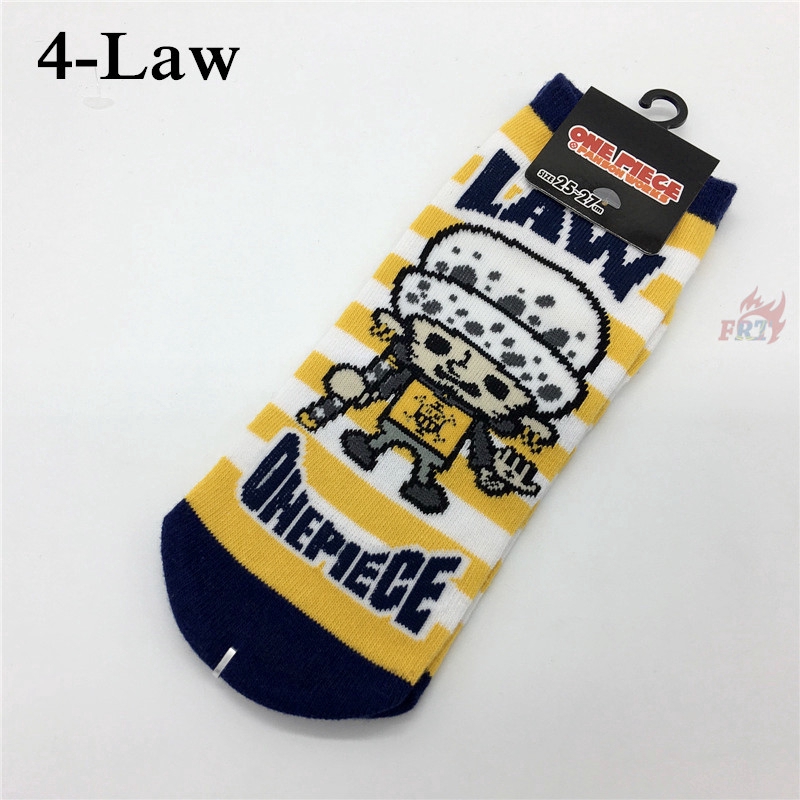 ❀ Vớ In Họa Tiết Hoạt Hình One Piece Series 05 ❀ 1 Đôi Tất Ngắn In Hình Luffy Chopper Ace Mihawk Law Unisex