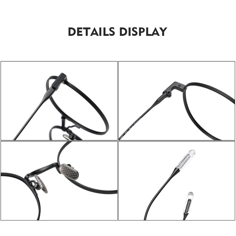 Kính Gm Quang Học Tròng 140 Độ Rộng 9g Màu Bạc Siêu Nhẹ Phong Cách Retro Cho Nam Và Nữ TOM21