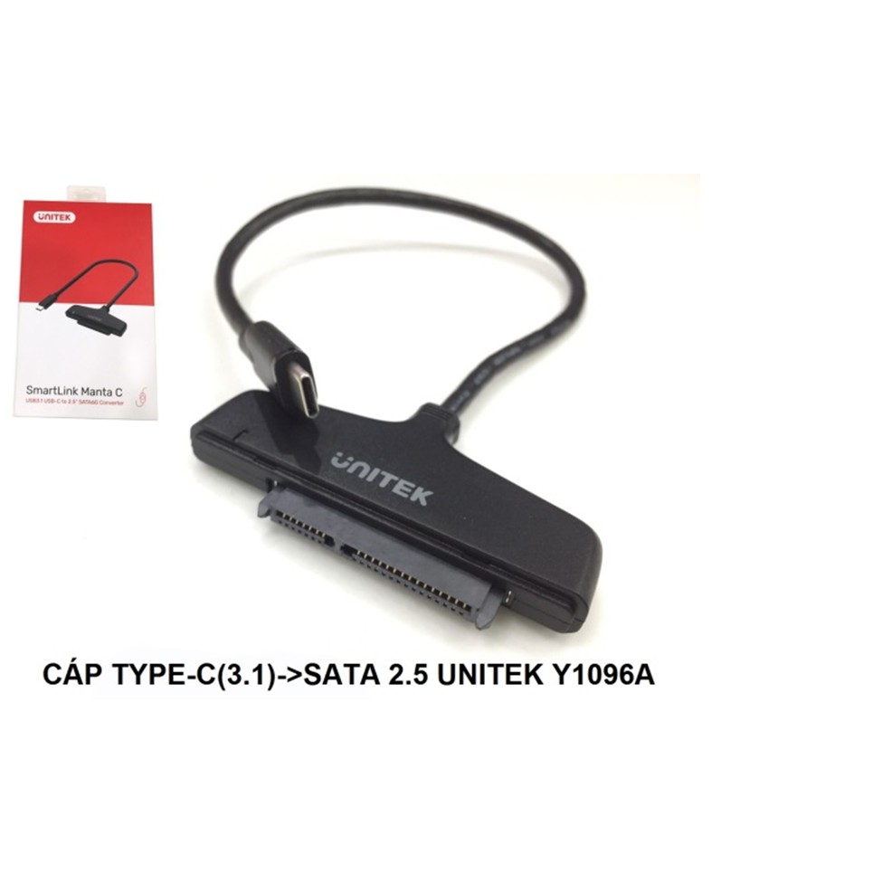 Cáp chuyển Type C (3.1) ra Sata 2.5 UNITEK Y1096A