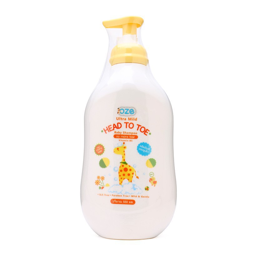 Sữa tắm gội trẻ em OZE Ultra Mild Head To Toe 550ml