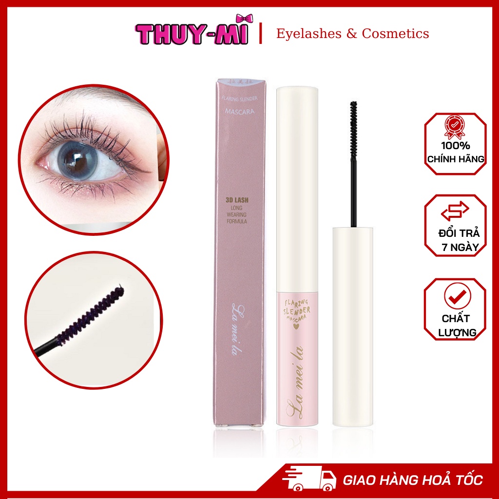 Mascara 3D Lameila siêu mảnh 2.5mm với công thức dài mi Skinny Microcara