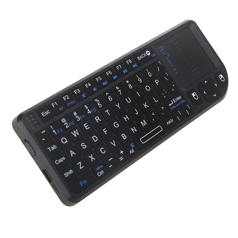 Ê Rii® mini X1 Handheld 2.4G Wireless Keyboard Touchpad Mouse for PC Notebook Smart TV Black