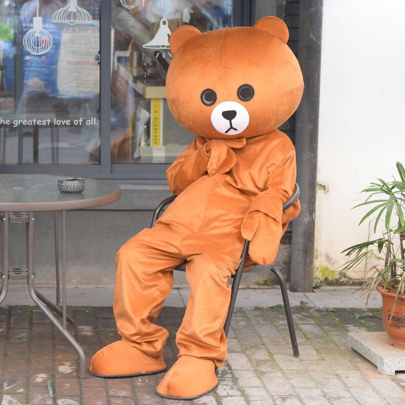 mới năm 2021 bán trướcnet nổi tiếng gấu trang phục búp bê hoạt hình nâu quần áo rung đi phát tờ rơi động tỏ tìn