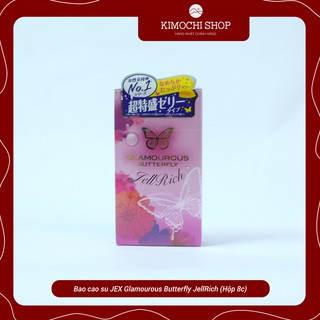 [Chính hãng cao cấp] Bao cao su JEX Glamourous Butterfly JellRich siêu nhiều gel bôi trơn (Hộp 8c)