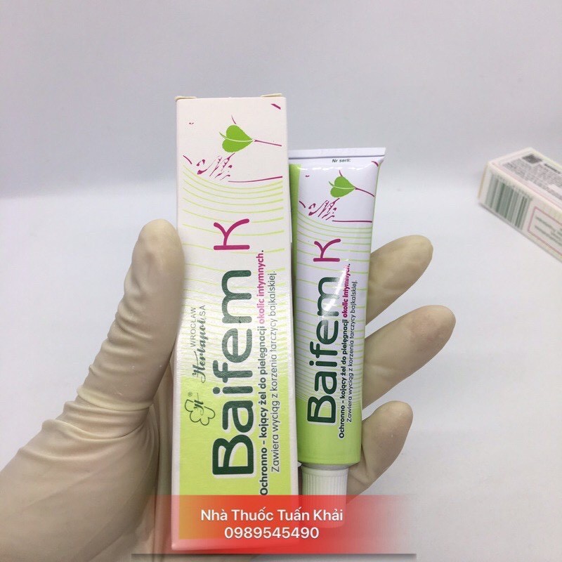 BAIFEM K - Gel Hoàng Cầm Bảo Vệ - Dịu Nhẹ Cho Da