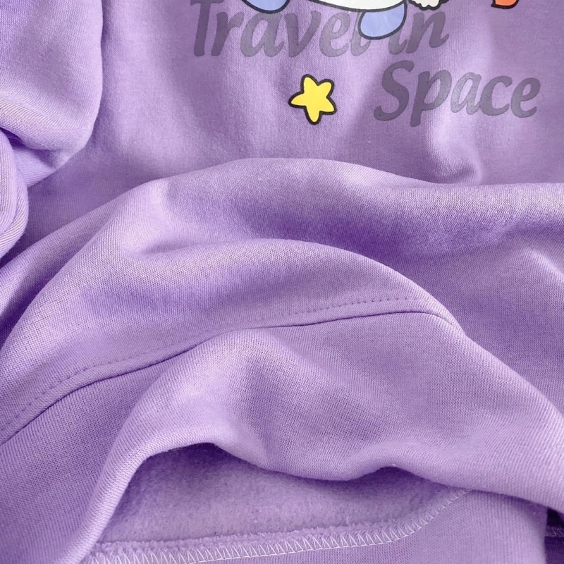 Áo sweater nỉ bông Thỏ tím unisex | BigBuy360 - bigbuy360.vn