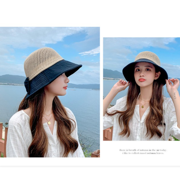 Mũ vải nữ đi biển đi chơi mẫu mới thắt nơ form nón đẹp thời trang phong cách H/Q siêu xinh siêu đẹp hàng loại cao MV01