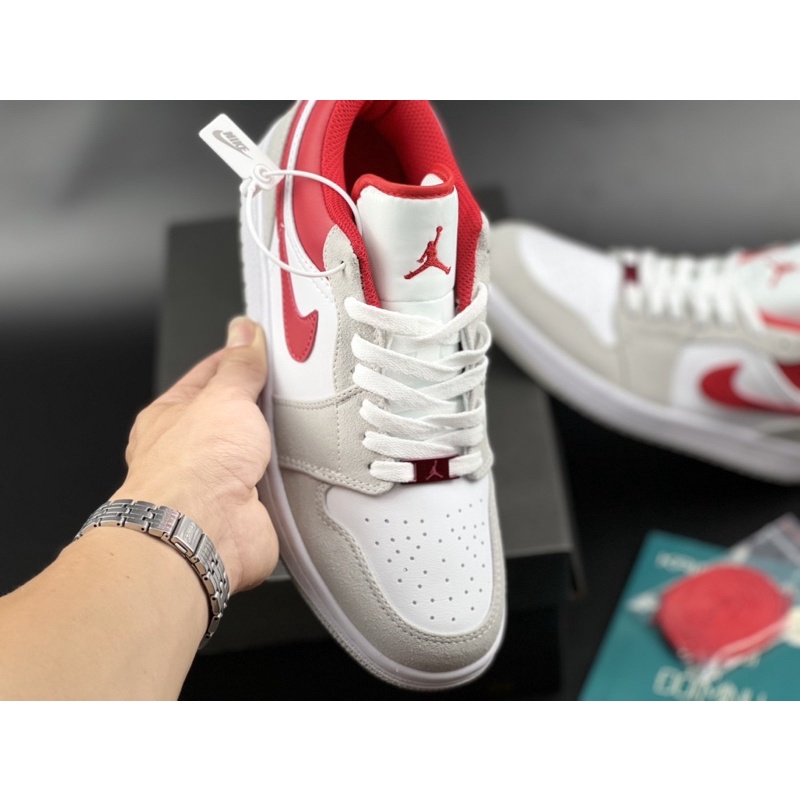 Giày thể thao nam nữ Jordan xám đỏ mẫu mới hot nhất 2022 - J210