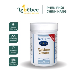 Viên uống bổ sung canxi Biocare - BioCare Calcium Citrate 90 viên