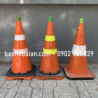 Cọc tiêu giao thông cảnh báo phản quang chóp nón 65cm