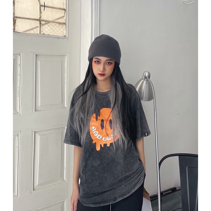 Áo Thun JOG SMILE Was Oversize Unisex Nam Nữ