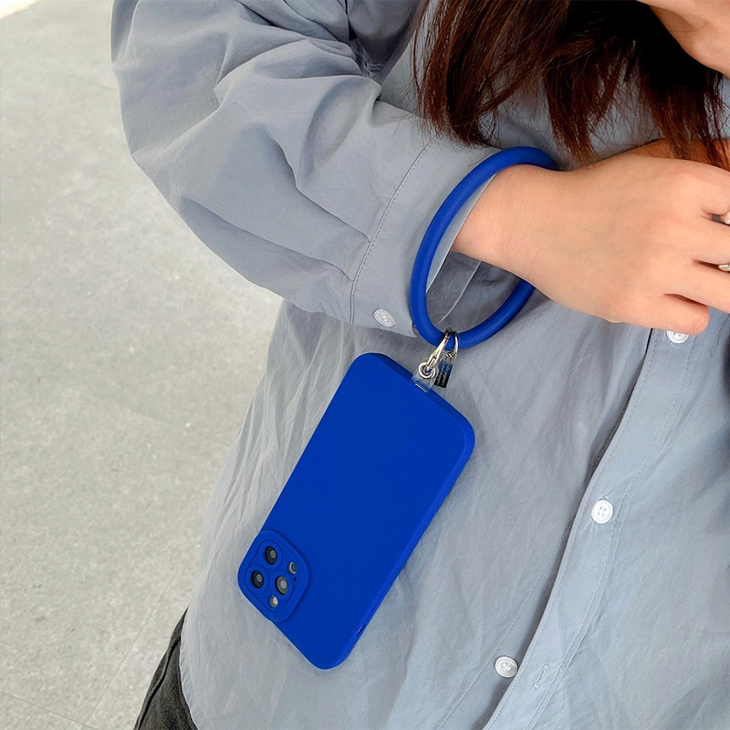 Dây Đeo Điện Thoại Bằng Silicon Kèm Móc Khóa Tiện Dụng