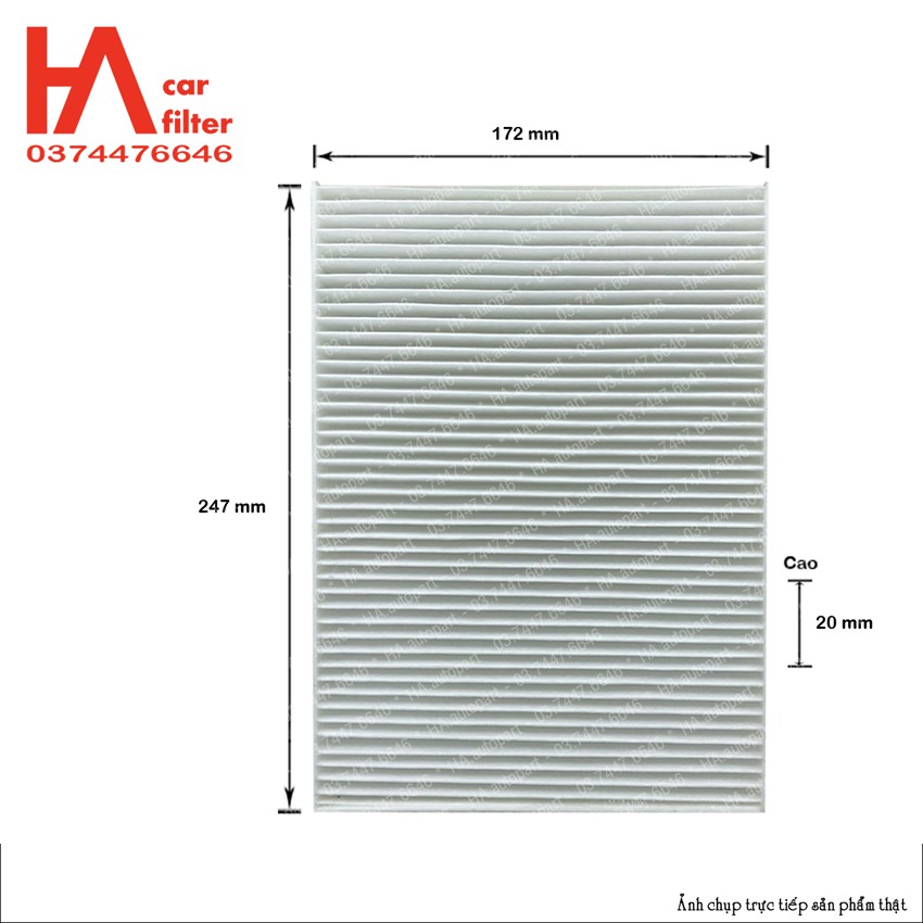 Lọc gió điều hòa i30 đời 2007-2011, Cee'd đời 2006-2012. Mã phụ tùng HYD 97133-2L000.