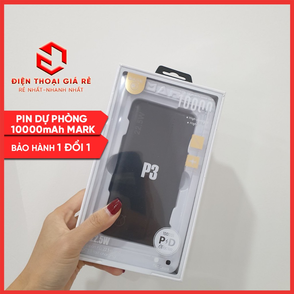 Sạc Dự Phòng P3 MARK 10000mAh - Chính Hãng, Bảo Hành 1 Đổi 1 Trong 3 Tháng