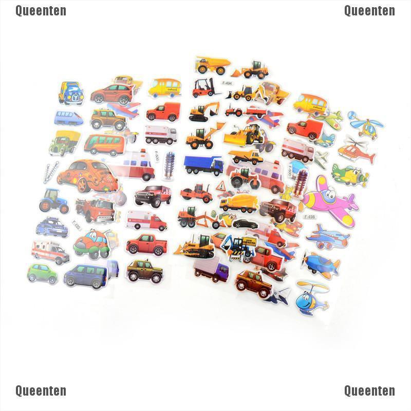 Set 5 miếng sticker 3D nhiều hình ảnh cho các bé