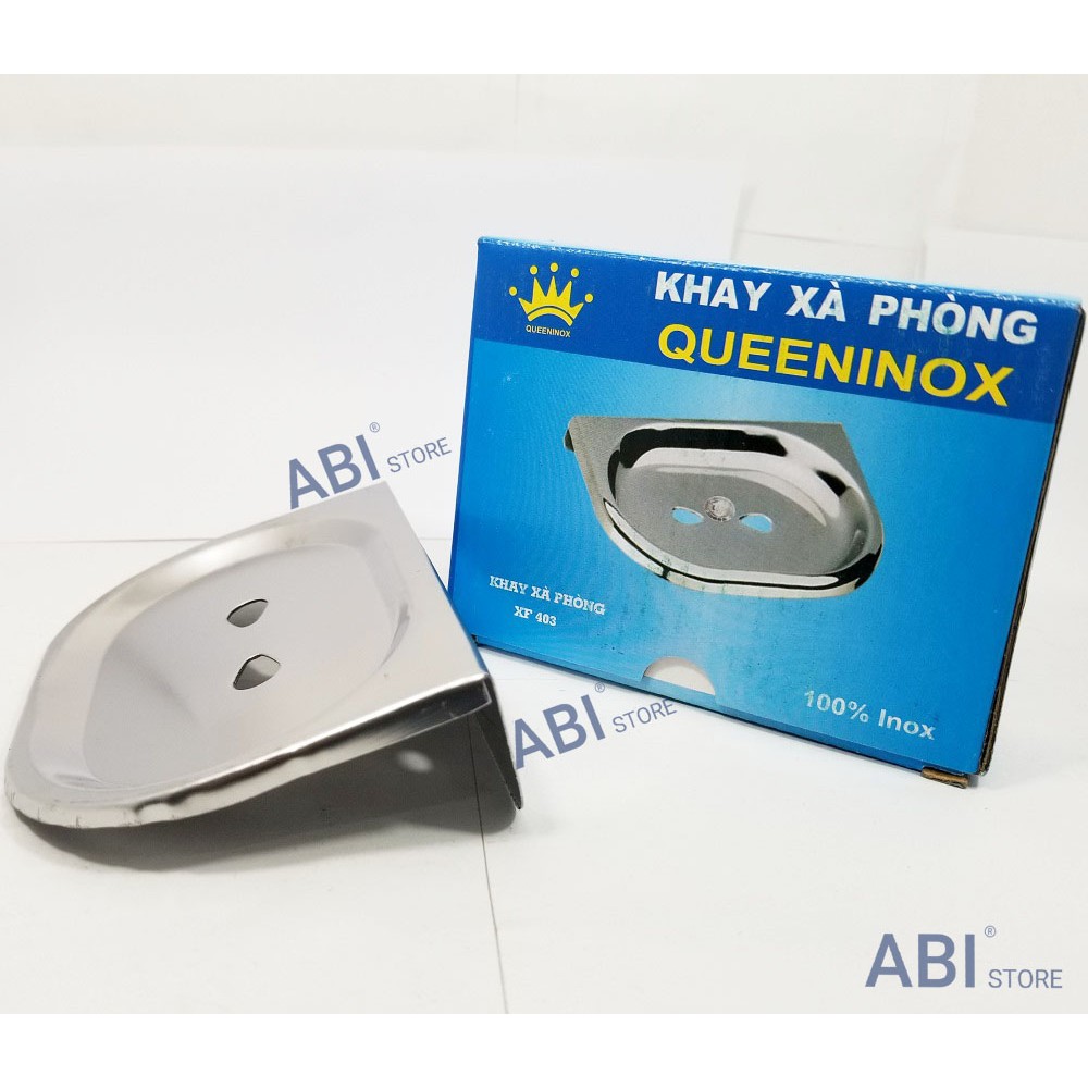 Khay xà bông Queen inox XF403 cao cấp, kệ đựng xà phòng nhà tắm gắn tường