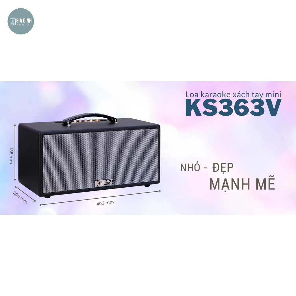 Loa karaoke xách tay Acnos KS363V tích hợp vang số chỉnh cơ - Bluetooth 5.0 - Chính hãng