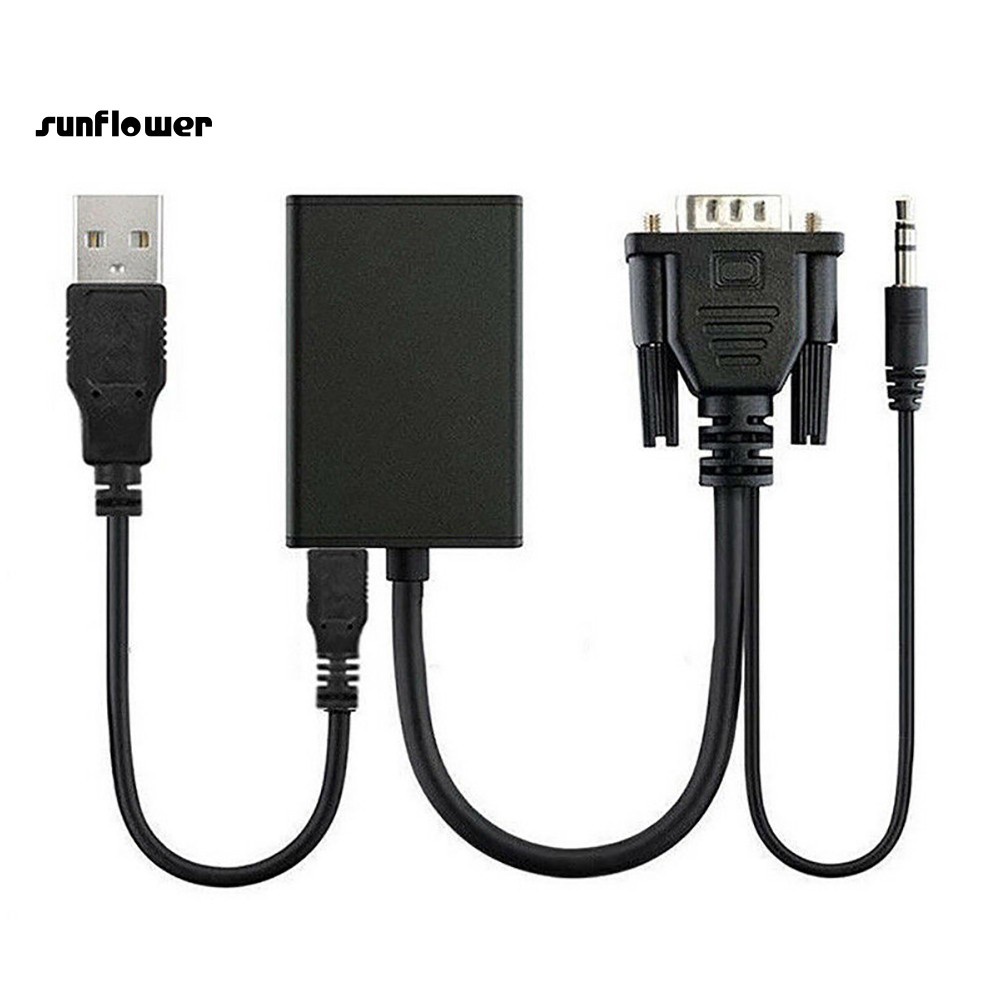 Cáp chuyển VGA sang HDMI có audio |Cáp chuyển VGA sang HDMI có Âm Thanh