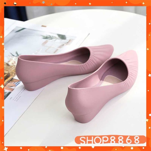 Giày búp bê giày công sở nhựa dẻo đi mưa chống nước , chống trơn trượt ( giao màu ngẫu nhiên) -SHOP8868