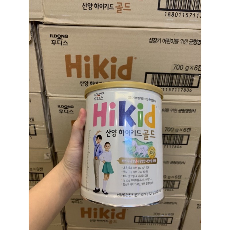 Sữa Hikid Vani - Hikid Dê - Hikid tách béo hàng chuẩn nội địa Hàn - 600gr