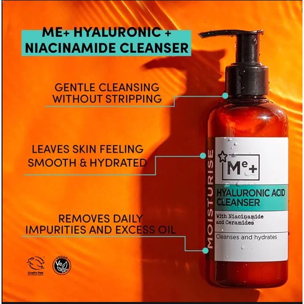 [TOP 1 SHOPEE] Sữa rửa mặt dưỡng ẩm Superdrug Me+ Moisturise Hyaluronic Acid Cleanser 200ml (Bill Anh)