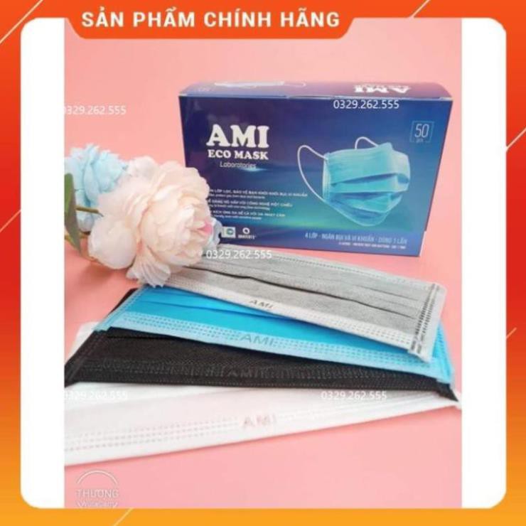 (Siêu khuyến mại) khẩu trang 4 lớp đủ 4 màu chuẩn hãng 1 cái