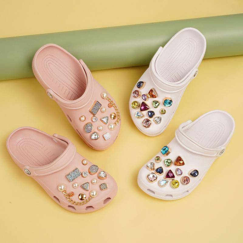 Phụ Kiện Khóa Dây Xích Kim Loại Trang Trí Giày Dép Cho Giày Dép jibz sandals