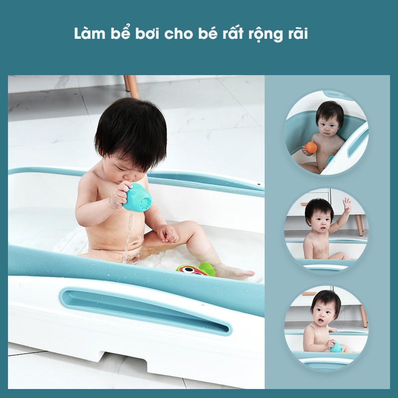 Bồn Tắm Gấp Gọn Cho Gia Đình - Bể Tắm Người Lớn Kèm Nắp