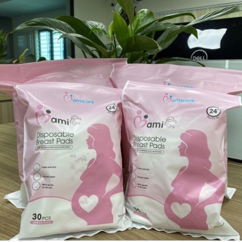 Bịch 30-100 miếng lót thấm sữa Mami dùng 1 lần sạch sẽ thông thoáng, mềm mại, thấm hút tốt