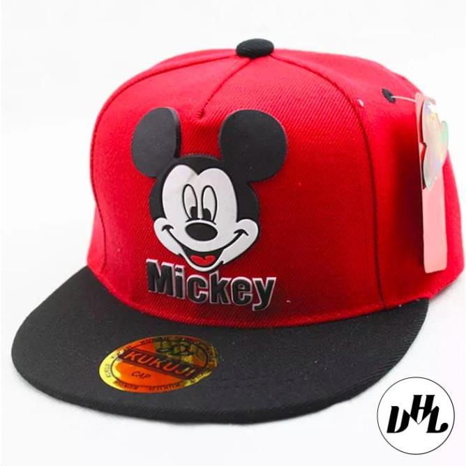 Mũ cho bé (3 đến 6 tuổi), nón trẻ em HIPHOP SNAPBACK MICKEY cho bé vải mịn cao cấp thời trang (Ảnh thật)