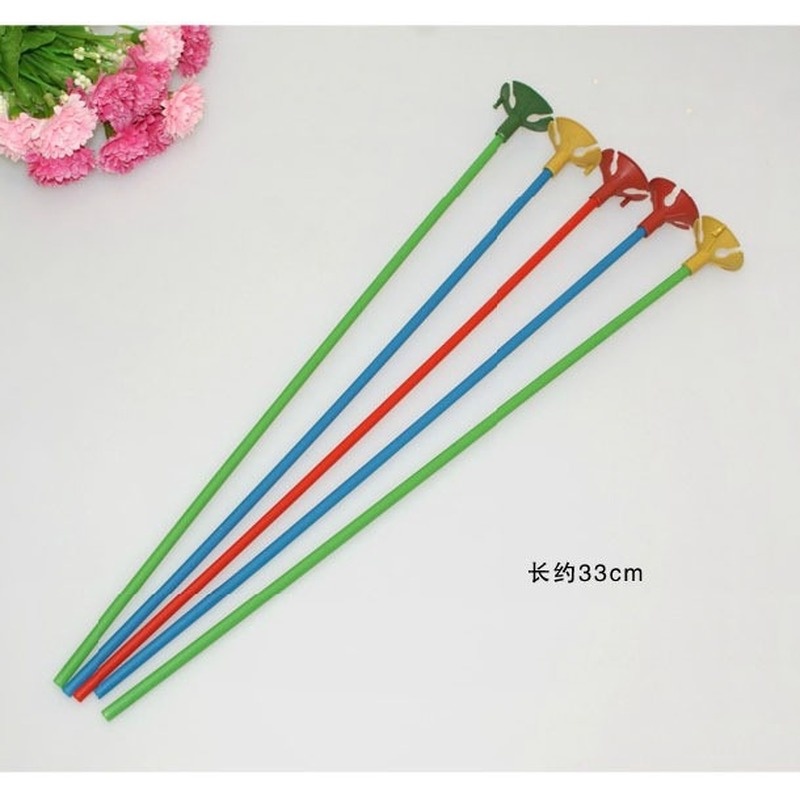 Set 10 que cầm bong bóng bằng nhựa màu sắc ngẫu nhiên 32/40cm
