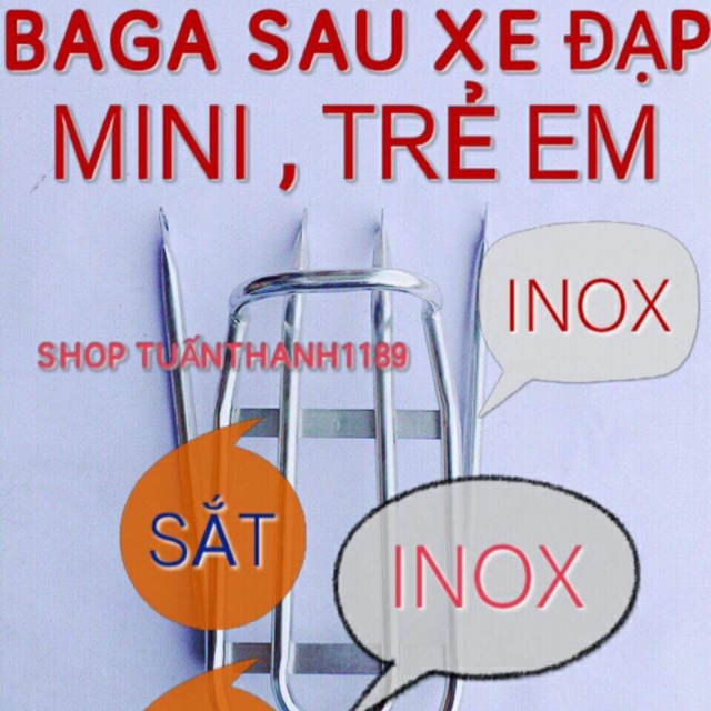 BAGA INOX XE ĐẠP TRẺ EM