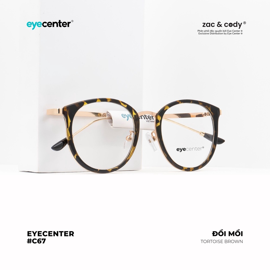 Gọng kính cận nữ chính hãng EYECENTER C67S kim loại chống gỉ nhập khẩu by Eye Center Vietnam