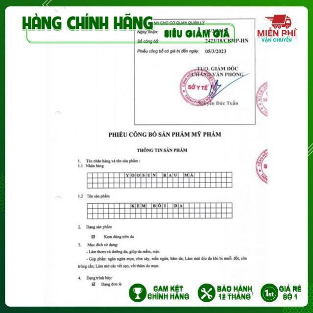 [NGỪA MỤN VẾT THÂM] YOOSUN Rau má 25g [ NGỪA RÔM SẢY, MẪN NGỨA] Bôi Da Thuần Mộc [CHÍNH HÃNG]