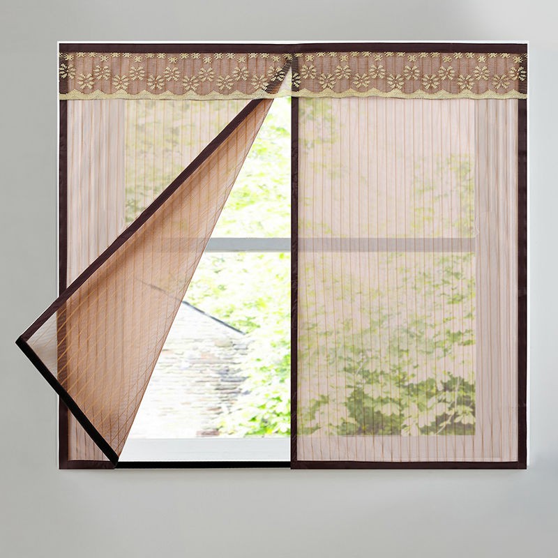 Velcro lưới chống muỗi tự lắp đặt dính từ tính vô hình cửa sổ nam châm rèm hộ gia đình <