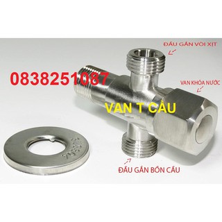 T cầu chia nước inox 304, van giảm áp