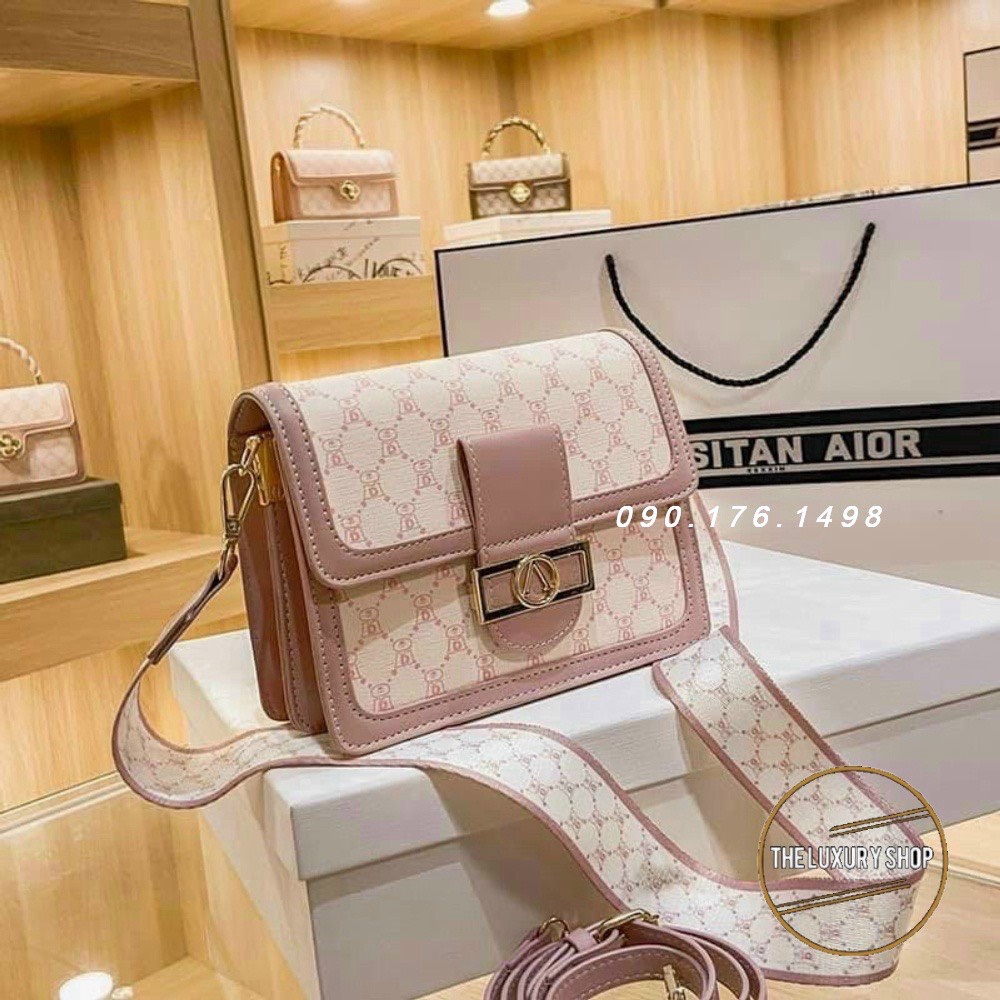 ❣️FREESHIP❣️ Túi xách nữ đeo chéo khoá ngang dây bản to SHOP dodacaocap tuyen si toan quoc